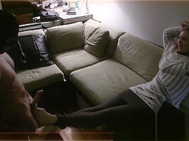 Mistress T playing with slave