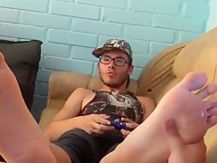 More couch foot worship
