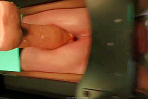 Mrs Samantha Riding Three Dildos On Her Monkey Rocker Fuck Chair
