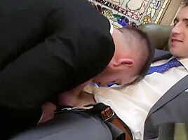 Muscle Step son fetish with cumshot