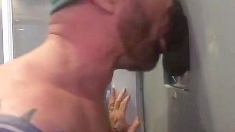 Muscle Stud Sucks 2 Loads Out of BBC at Philly Gloryhole