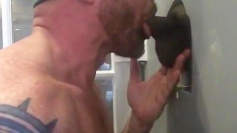 Muscle Stud Sucks 2 Loads Out of BBC at Philly Gloryhole