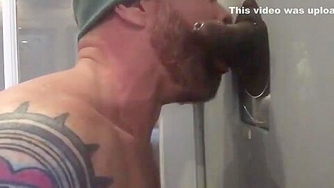 Muscle Stud Sucks 2 Loads Out of BBC at Philly Gloryhole