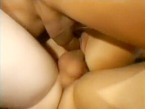 Naughty blonde succumbs to pleasure as two long dicks invade her twat at the same time