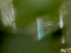 Nerdy brunette gets easily tricked by some lad in the public park