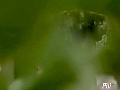 Nerdy brunette gets easily tricked by some lad in the public park