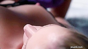 Nick Ross And Angelika Grays - The Blonde Takes Off Her Black Lace Underwear And Caresses Her Friends