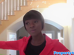 Nubian Realtor Rides Clients Cock Outdoor