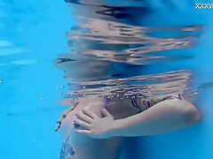 Nude Swimming In The Pool Babe With Tattoos - Mimi Cica