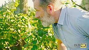 OLD4K  Mature guy still in good shape to fuck Step daughters hot bestie