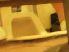 Office girls are pissing in the womens WC