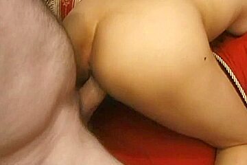 Older oriental sweetheart gangbanged hard