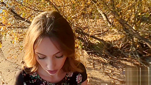 Outdoor Blowjob and Cum in Mouth! - Sweet teen 18+ Doing Blowjob on the Beach 