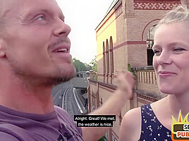 Outdoor public German amateur gets fucked by sex date