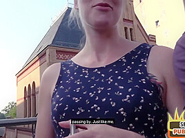 Outdoor public German amateur gets fucked by sex date