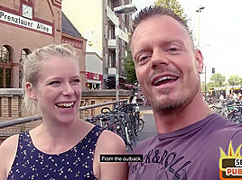 Outdoor public German amateur gets fucked by sex date
