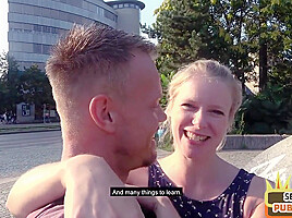 Outdoor public German amateur gets fucked by sex date
