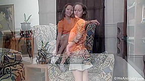 Penelope Jones casually strips naked on a couch - Compilation - WeAreHairy