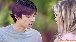 Petite blonde girlfriend fucked by her guy after cheating