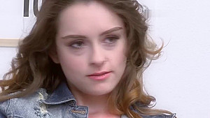 Petite teen 18+ got in trouble after being caught red handed by a hot and horny officer