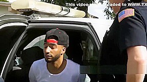 Phone thief is subdued by horny milf cops into making his cock super hard