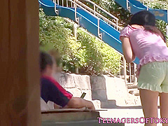 Pickedup Asian teen 18+ Giving Handjobs In Group