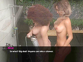 Pine Falls Hot Threesome Under The Shower Ep 41