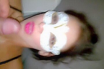 Pink lipstick cum eating