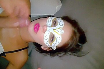 Pink lipstick cum eating