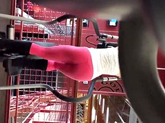 Pink spandex gym booty 2
