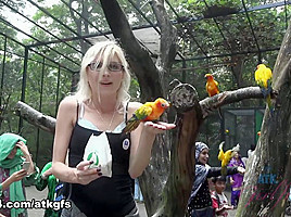 Piper Perri in Piper feeds lots of animals at Safari World - ATKGirlfriends