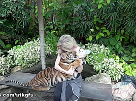 Piper Perri in Piper feeds lots of animals at Safari World - ATKGirlfriends