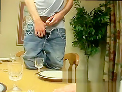 Pissing twinks set the table