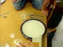 Pissing twinks set the table