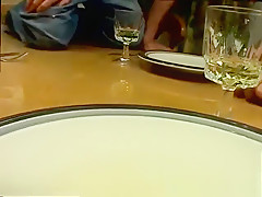 Pissing twinks set the table