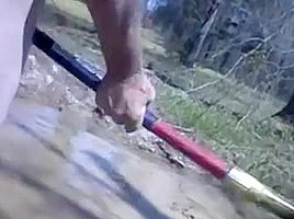 Playing mud nude