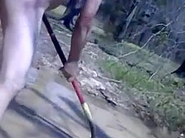 Playing mud nude