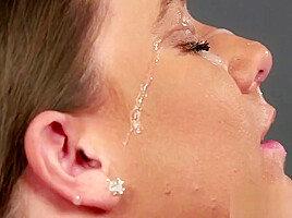 Plump brit nun cocksucking until face spunked