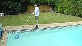 Poolboy Loves His Job Because of Horny Gicks at the Pool