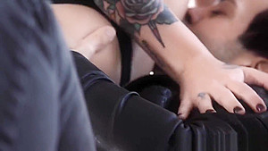 Pounded goth boots jizzed