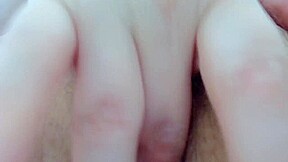 Pov of her hairy pussy