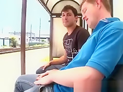 Public blowjob at the busstop
