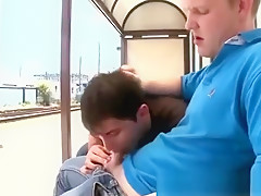 Public blowjob at the busstop