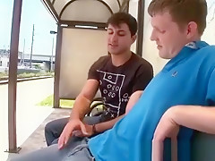 Public blowjob at the busstop