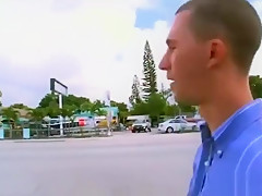Public interracial gay blowjob with ghetto dude