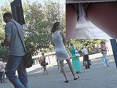Random upskirt chick in the street