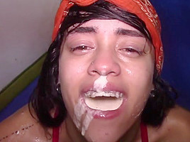 Really nasty extreme deepthroating (threesome)