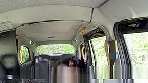Redhead Ebony In Stockings Fingered In Cab
