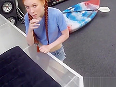Redhead pawnee riding broker for extra money