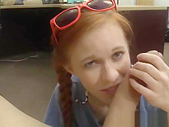 Redhead pawnee riding broker for extra money